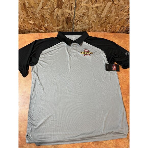 NEW Rawlings Gold Glove Club Polo Shirt Mens XXL Polyester Baseball Top - Picture 1 of 6